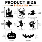 🕸️Spooky Glow At Night! Halloween LED Wall Stickers 8‑Pcs Set🎃