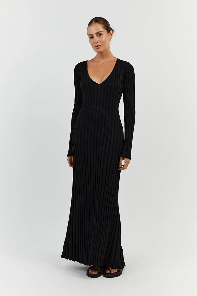 Langärmeliges Strickkleid (2 kaufen, kostenloser Versand)