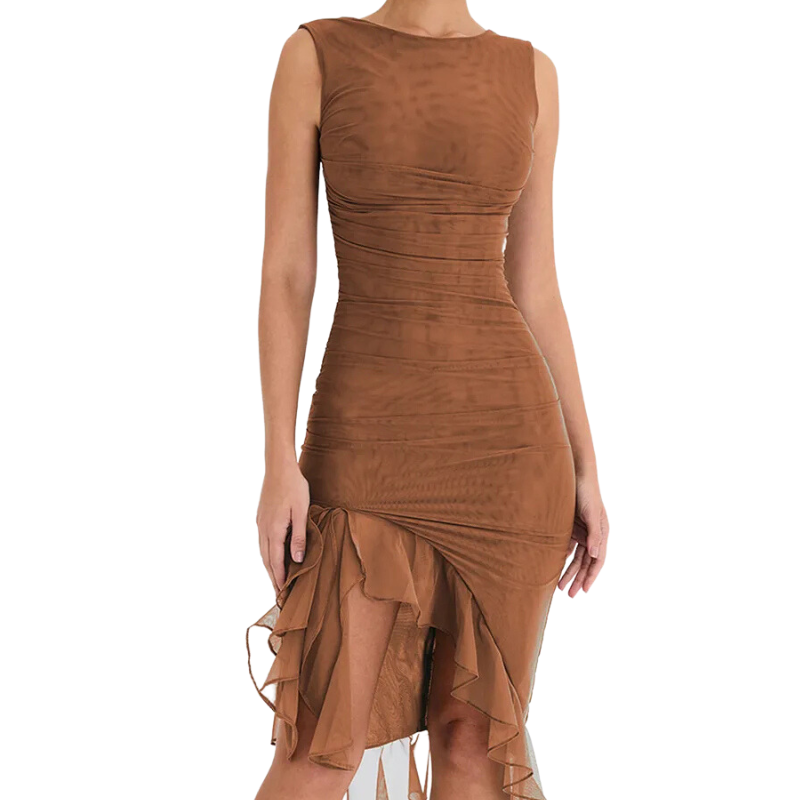 Charlotte Rüschenkleid Midi