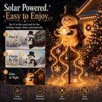 🎄Last day 49% OFF⛄Snowman Magic Fountain-Flowing Snowflake LED Christmas Garden Light❄️