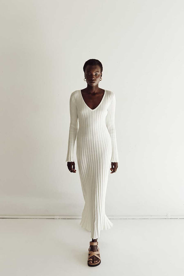 Long Sleeved Knit Midi Dress(Buy 2 Free Shipping)