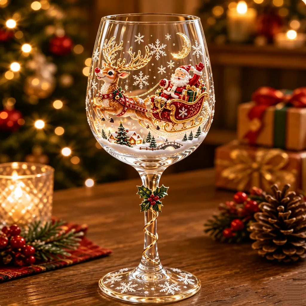 🔥Last day 50% OFF🎁Christmas 3D Wine Glass Collection Gift Box Set✨