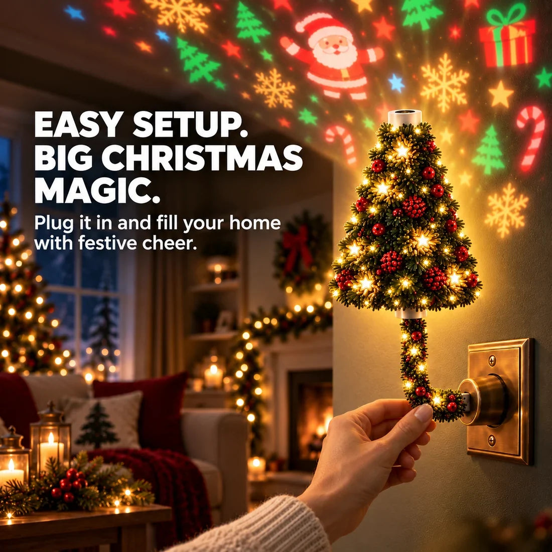 Christmas Plug-In Projection Light – Reindeer & Snowflake Effects and so on