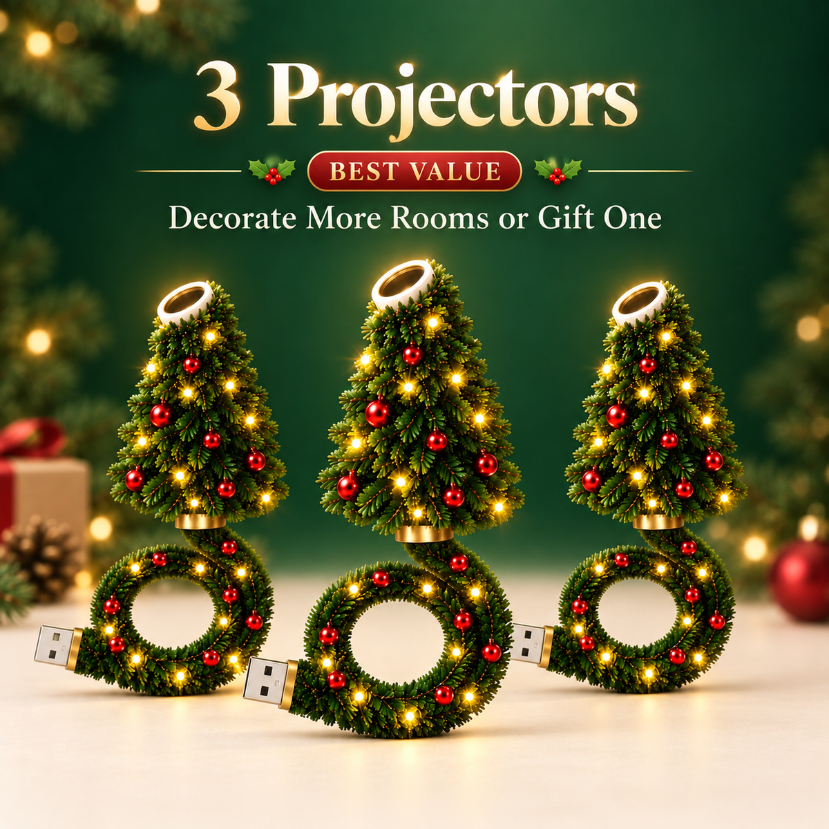 Christmas Plug-In Projection Light – Reindeer & Snowflake Effects and so on