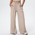 Damen-Freizeithose mit hoher Taille und weitem Bein