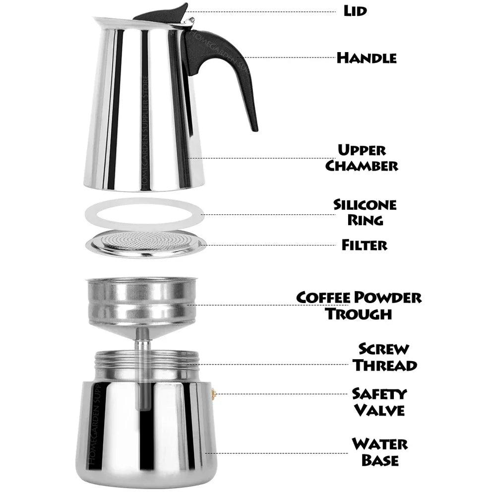 Coffee Maker Machine Moka Pot American