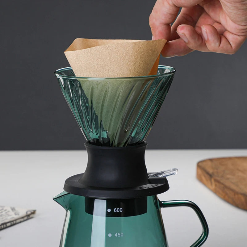 Immersion Dripper Switch Glass Pour Over Coffee Maker