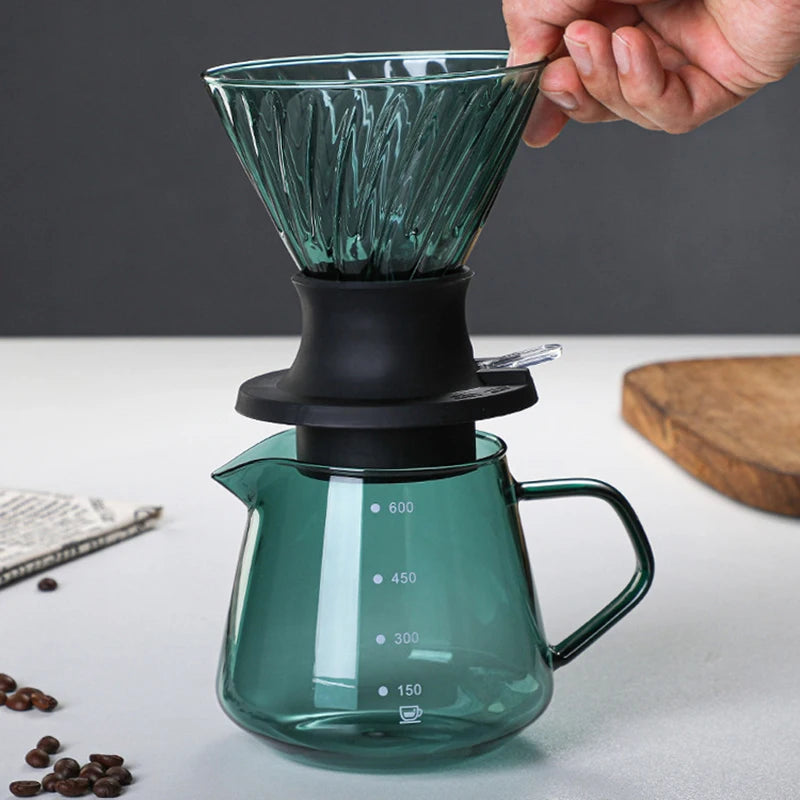 Immersion Dripper Switch Glass Pour Over Coffee Maker