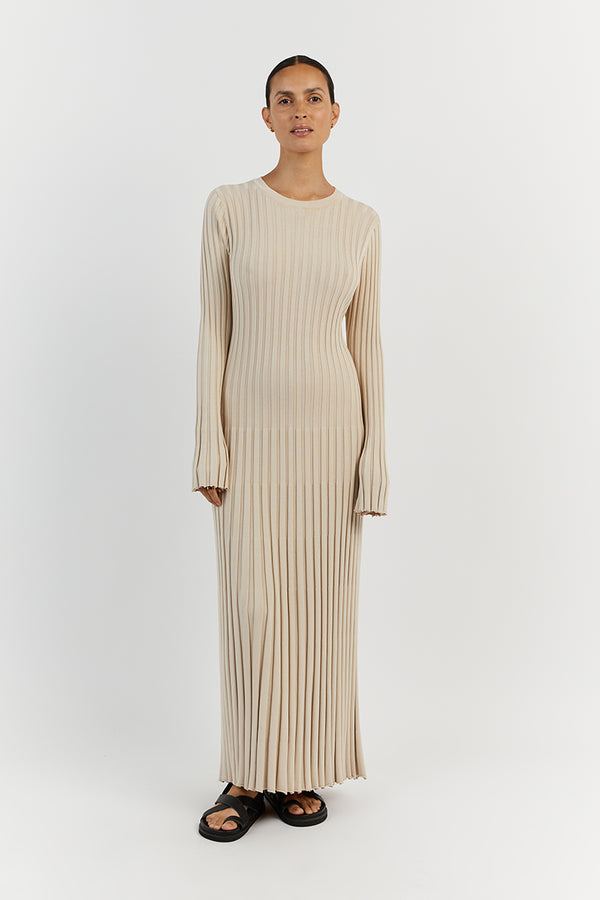 Long Sleeved Knit Midi Dress(Buy 2 Free Shipping)