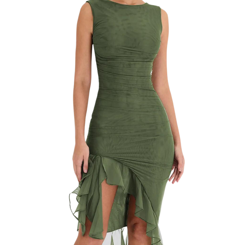 Charlotte Rüschenkleid Midi