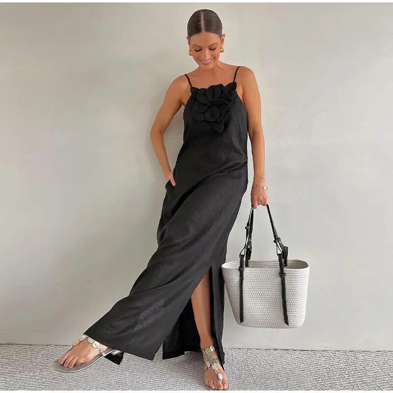 BLUMEN-MAXIKLEID