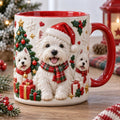 Christmas Dog Mug with 3D Effect Print
