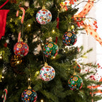Premium Bordado Navidad Tree Ornaments